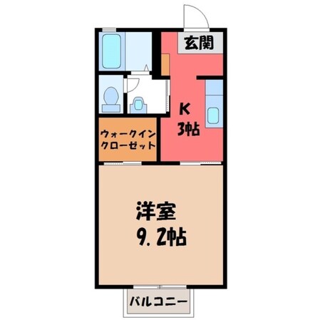 下館駅 徒歩25分 2階の物件間取画像